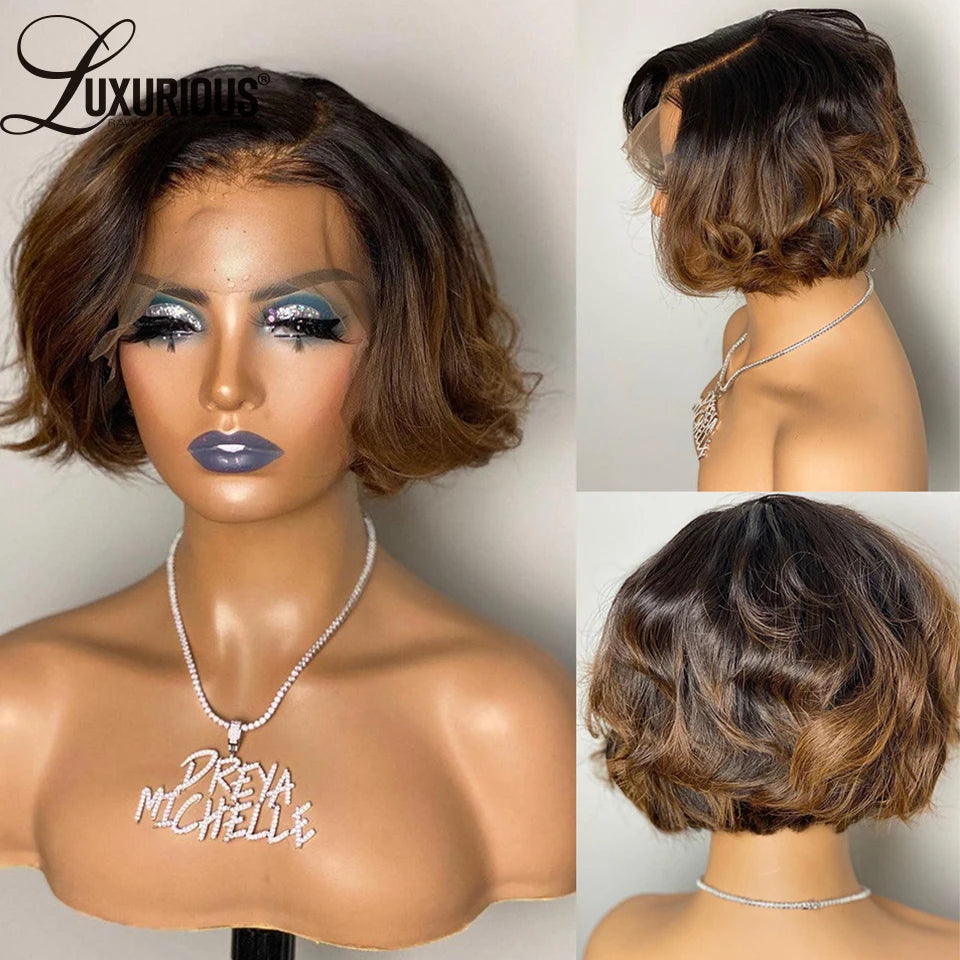 Remy Short Human Hair Pixie Bob