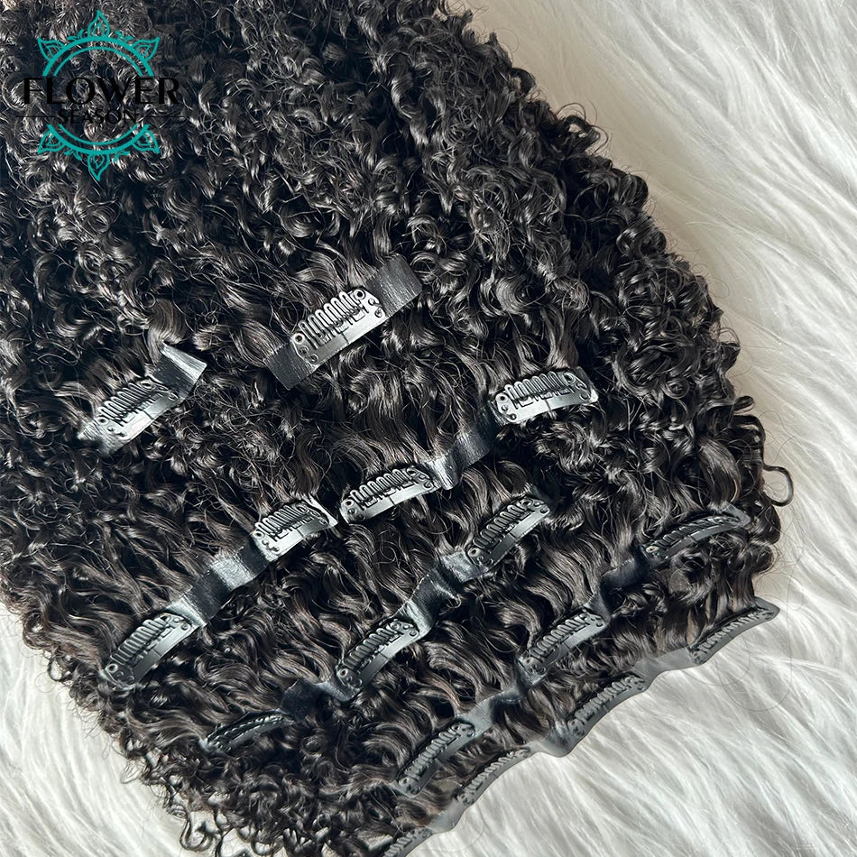 Afro Kinky Curly Clip ins Hair Extensions